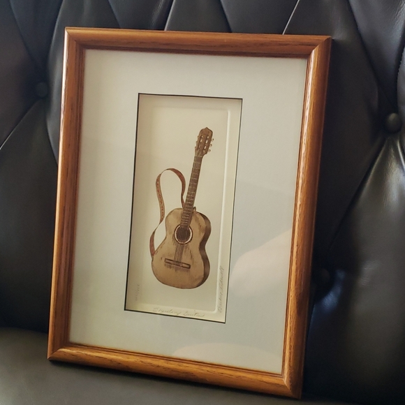 Barbie Tidwell "Beguiling Guitar" Framed A… - Picture 1 of 13